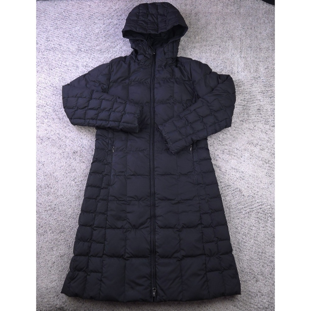 Patagonia Down With It Parka Womens XS Black Long Puffer Jacket Hooded Coat